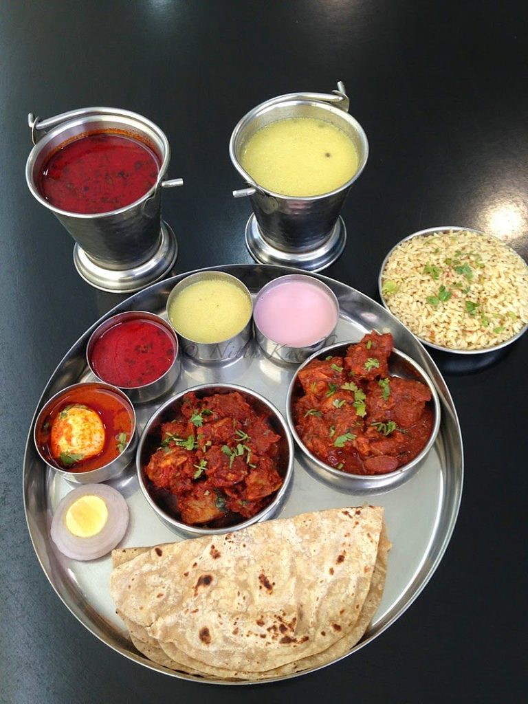a plate of indian food